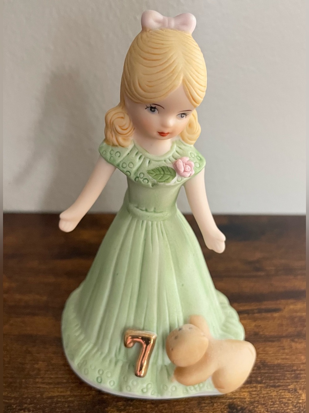Enesco 1981 Growing Up Birthday Girls Figurine Age 7